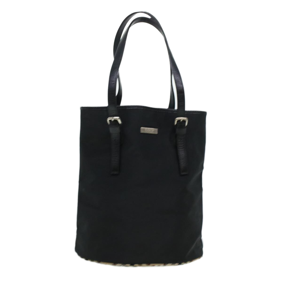Burberryss Nova Check Shoulder Bag Nylon Black Auth Cl506